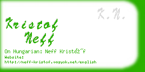 kristof neff business card